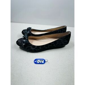 Louise et Cie EUR 38 US 8M Black Brown Pony Hair Leopard Slip On Flats Shoes